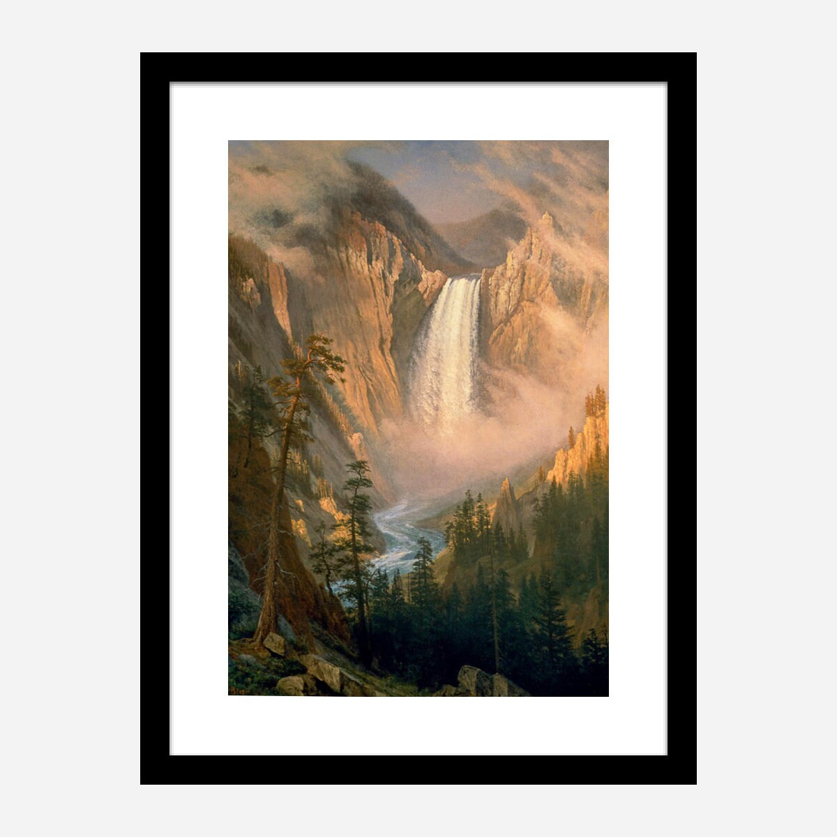 Albert Bierstadt Yellowstone Falls Stretched Gallery Wrap