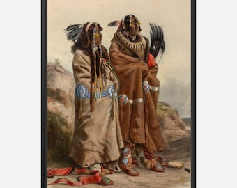 Mandan Indians by Karl Bodmer Native American Art Print