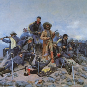 The Last Stand by Frederic Remington Western Giclee Art Print as Rolled, Stretched or Framed Canvas, Rolled Paper Art Prints + Free Shipping