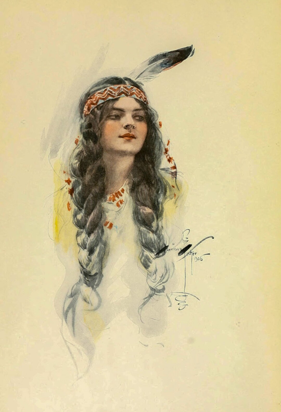 Minnehaha From the Song of Hiawatha 1906 Available as Rolled, Stretched or  Framed Canvas or Rolled or Framed Art Print Free Shipping