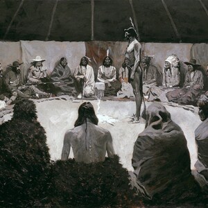 I Will Tell the White Man by Frederic Remington Giclee Art Print as Rolled, Stretched or Framed Canvas, Rolled Paper Prints + Free Shipping