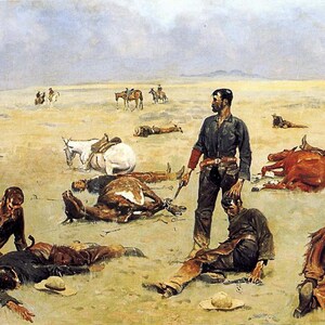 What an Unbranded Cow Has Cost by Frederic Remington Giclee Art Print as Rolled, Stretched or Framed Canvas, Rolled Paper Print + Ships Free