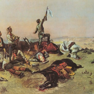 Bested by Charles Marion Russell Western Giclee Art Print as Rolled, Stretched or Framed Canvas, Rolled Paper Art Print + Free Shipping