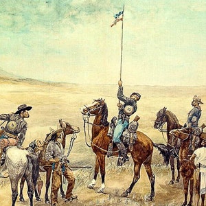 Signaling the Main Command by Frederic Remington Giclee Art Print as Rolled, Stretched or Framed Canvas, Rolled Paper Prints + Free Shipping