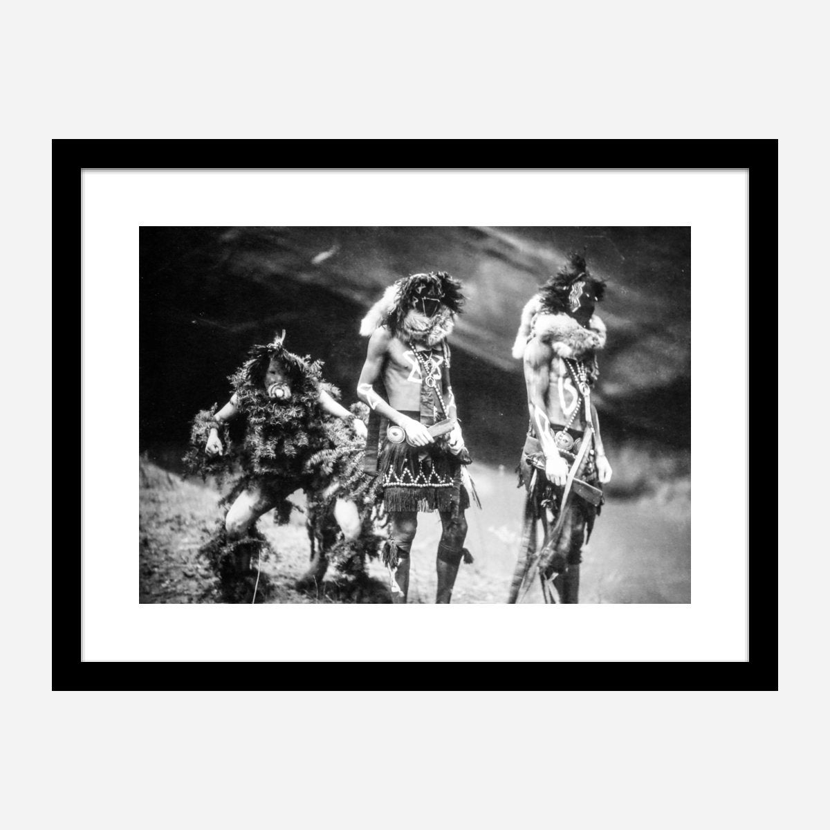 Navajo Yebichai yei Bi Chei Dancers by Edward Curtis Giclee Print as Rolled, Stretched or Framed ...