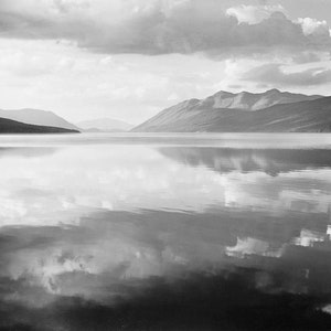 McDonald Lake, Glacier National Park, Montana Stretched, Framed or Rolled Canvas, Unframed or Framed Art Print Free Shipping
