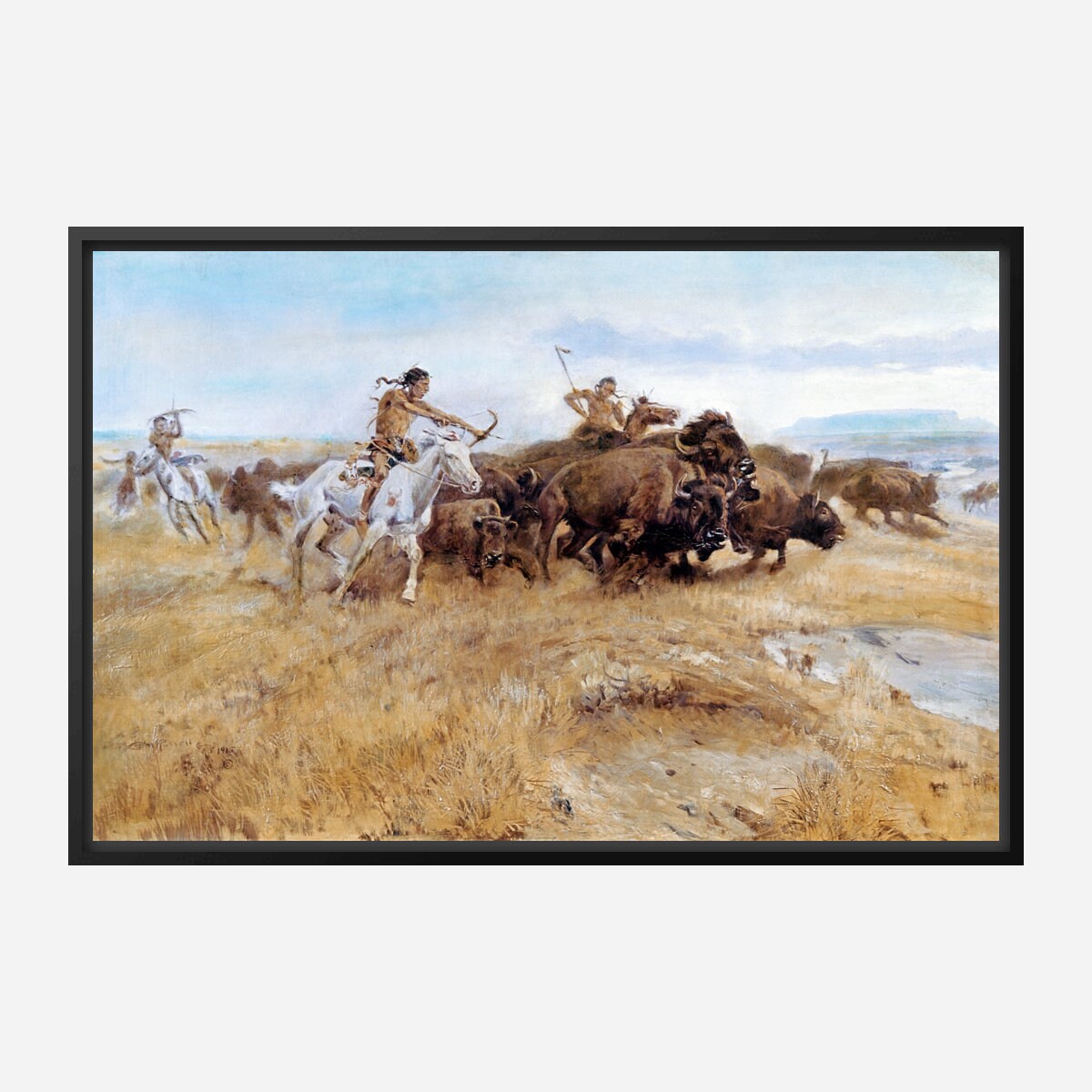 The Buffalo Hunt by Charles M Russell Western Giclee Art Print as ...