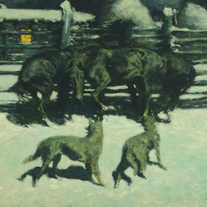 The Call for Help by Frederic Remington Western Giclee Art Print as Rolled, Stretched or Framed Canvas, Rolled Paper Prints + Free Shipping