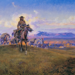 Romance Makers by Charles Marion Russell Western Giclee Art Print as Rolled, Stretched or Framed Canvas, Rolled Paper Print + Free Shipping