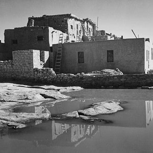 Adobe House - Acoma Pueblo, New Mexico Stretched, Framed or Rolled Canvas, Unframed or Framed Art Print + Free Shipping