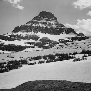 View from Logan Pass, Glacier National Park, Montana Stretched, Framed or Rolled Canvas, Unframed or Framed Art Print + Free Shipping