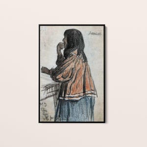 Maynard Dixon - Apache Woman at Trading Post - Print as Rolled, Stretched or Framed Canvas, Rolled Paper Print + Free Shipping