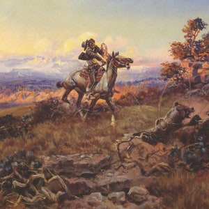 The Stranglers by Charles M Russell Western Giclee Art Print as Rolled, Stretched or Framed Canvas, Rolled Paper Art Prints + Free Shipping