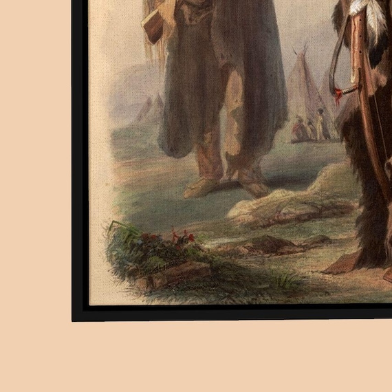 Karl Bodmer - Assiniboin Indians - Print as Rolled, Stretched or