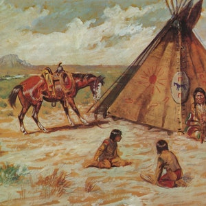 Joy of Life by Charles Marion Russell Western Giclee Art Print as Rolled, Stretched or Framed Canvas, Rolled Paper Art Print + Free Shipping