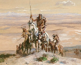 Indian War Party Art - Etsy