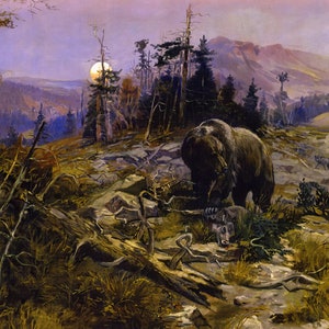 To the Victor Belong the Spoils by Charles M Russell Giclee Print as Rolled, Stretched or Framed Canvas, Rolled Paper Print + Free Shipping