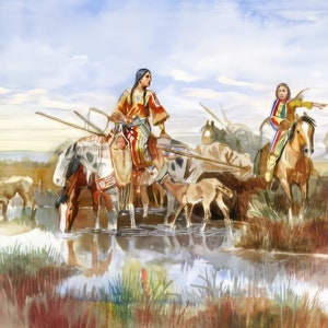 Last Chance or Bust 1900 by Charles M Russell Giclee Art Print as Rolled, Stretched or Framed Canvas, Rolled Paper Art Print + Free Shipping