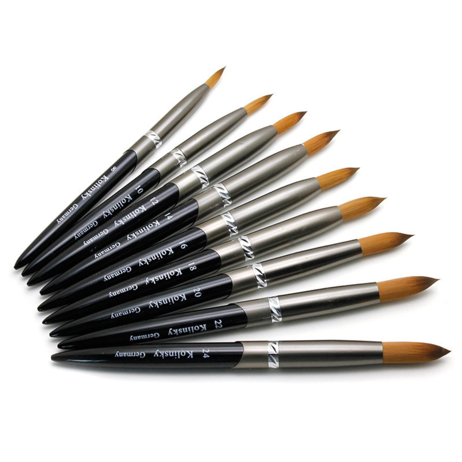 Acrylic 100 Kolinsky Nail Brushes Sizes 824 Etsy