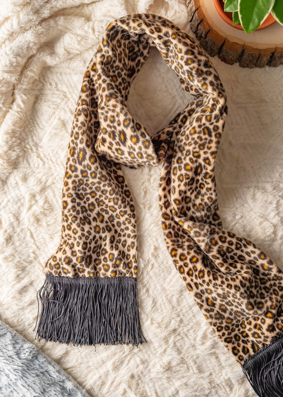 Cheetah Print fuzzy scarf