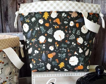 Pumpkin Spice-projecttas, tas met trekkoord, kleine projecttas