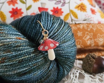 Mushroom stitch marker - progress keeper, knitting accessory
