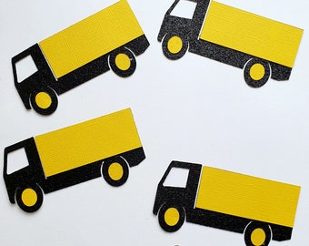 Lorry Vehicles Personalised Truck Cake Topper Construction.