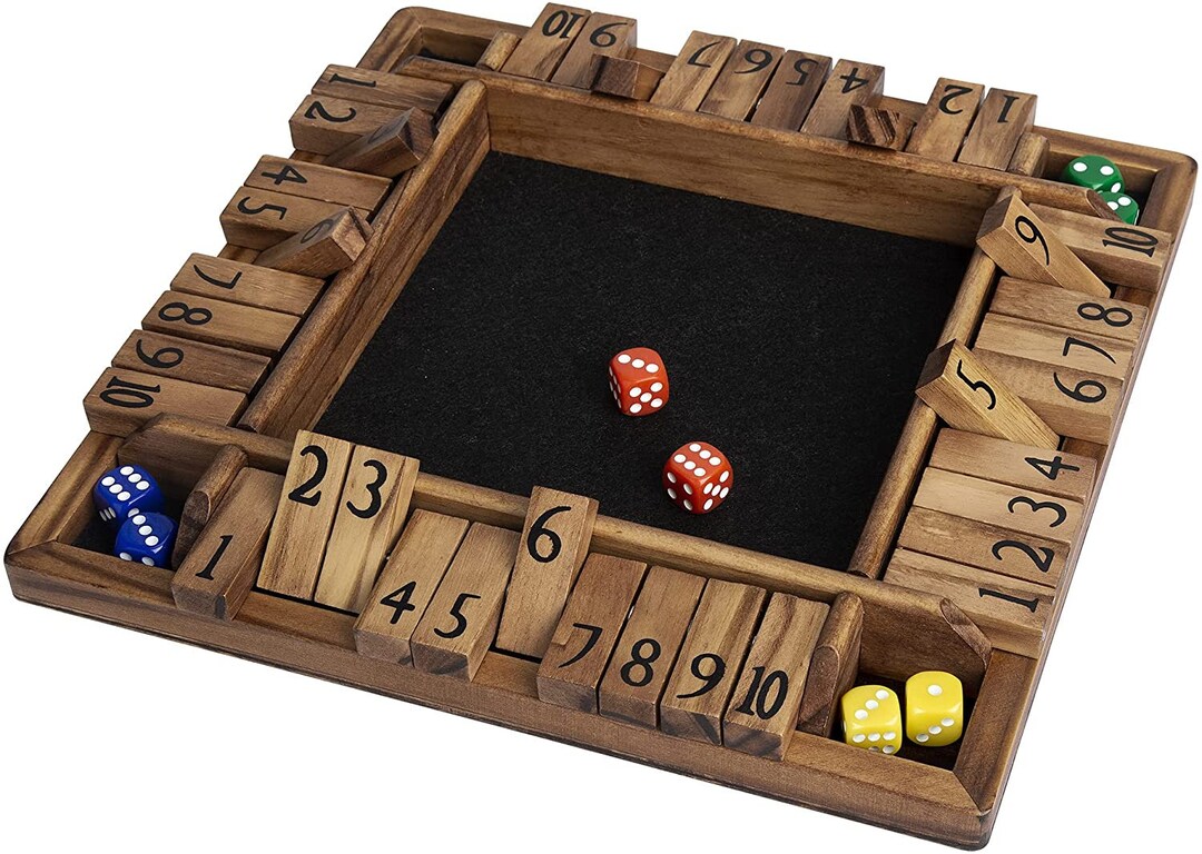 12 4way Shut the Box Dice Board Game Math Game for 24 Etsy