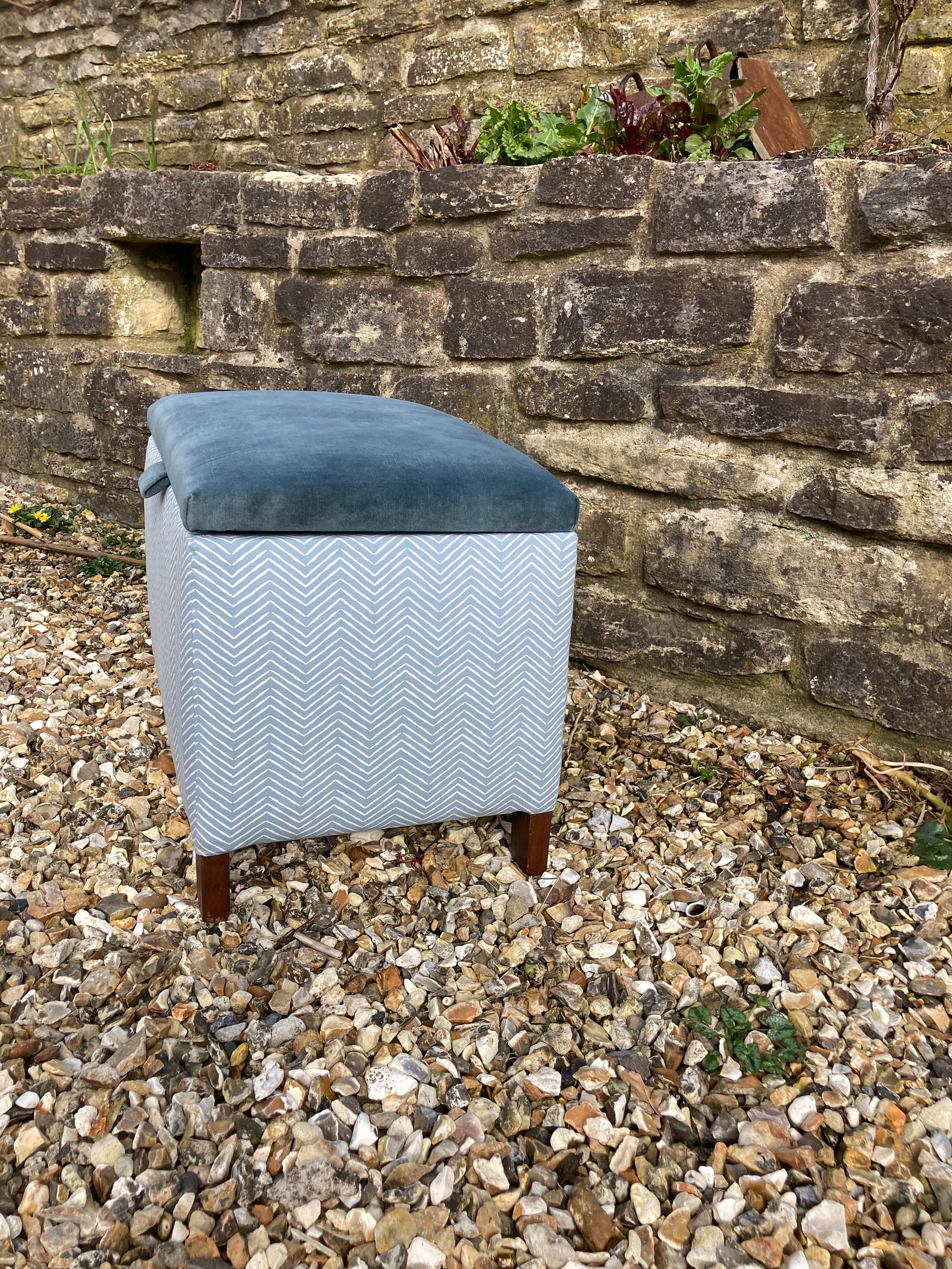 Vintage Ottoman Dressing table stool Etsy