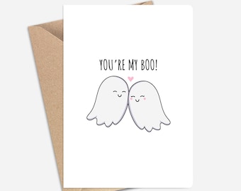 You're My Boo Funny Cute Greeting Card (A6/A5) - Greeting Card for Valentine's Day, Boyfriend, Girlfriend, Friends