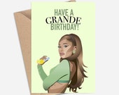 Personalised Ariana Grande Greeting Card - Custom Birthday Or Any Occasion Card With Envelope 9 thumbnail image