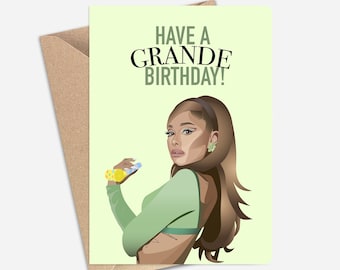 Fun Ariana Birthday Card (A6/A5) - Greeting Cards for Friends, Boyfriend, Girlfriend