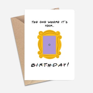 Tarjeta de cumpleaños temática de amigos (A6/A5) - Tarjeta de felicitación para fans de amigos, amigos, hermanas, parejas, familia