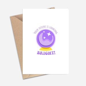 Votre avenir s’annonce brillant Carte de vœux d’affirmation (A6/A5) - Carte de vœux pour la célébration, la positivité, l’anniversaire, la spiritualité