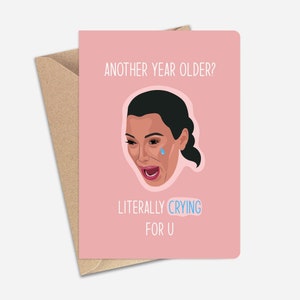 Funny Kim Birthday Card (A6/A5) - Greeting Card for Friends, Girlfriend, Boyfriend, Sister