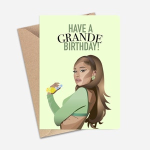 Fun Ariana Birthday Card (A6/A5) - Greeting Cards for Friends, Boyfriend, Girlfriend