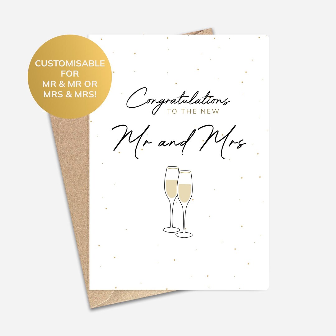 Congratulations to the New Mr & Mrs (A6/A5) - Greeting Card for Newly ...