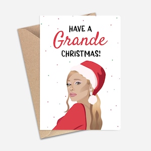 Have a Grande Christmas Ariana-kerstkaart (A6/A5) - Wenskaart voor Kerstmis, vrienden en familie