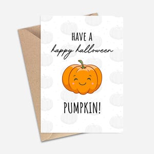 Happy Halloween Pumpkin (A6/A5) - Carte de voeux pour Halloween, amis, couples, petit ami, petite amie, mari, femme, frères et sœurs