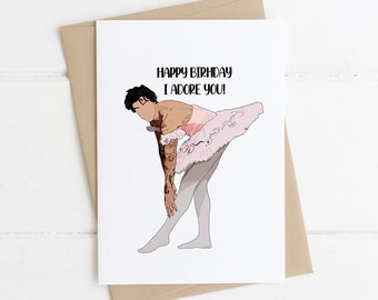 Harry I Adore You Birthday Card A6 | On recycled paper |