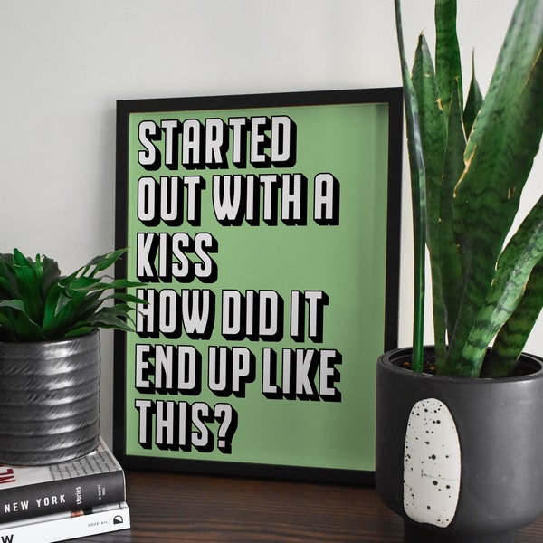 Started With a Kiss Etsy