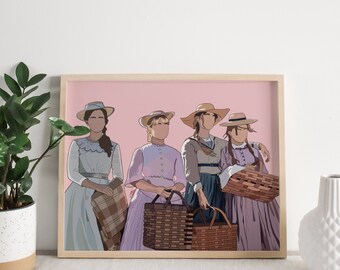 Little Women Illustration/ Print movie theme 10x8, 7x5 & A4