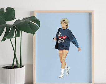 Diana Activewear Virgin Blue Print | Baby Blue background | Modern, Varsity, The Crown|