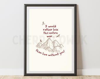 Forth Wing Quote Print – Romantasy Booktok Inspired Wall Art (UNFRAMED)