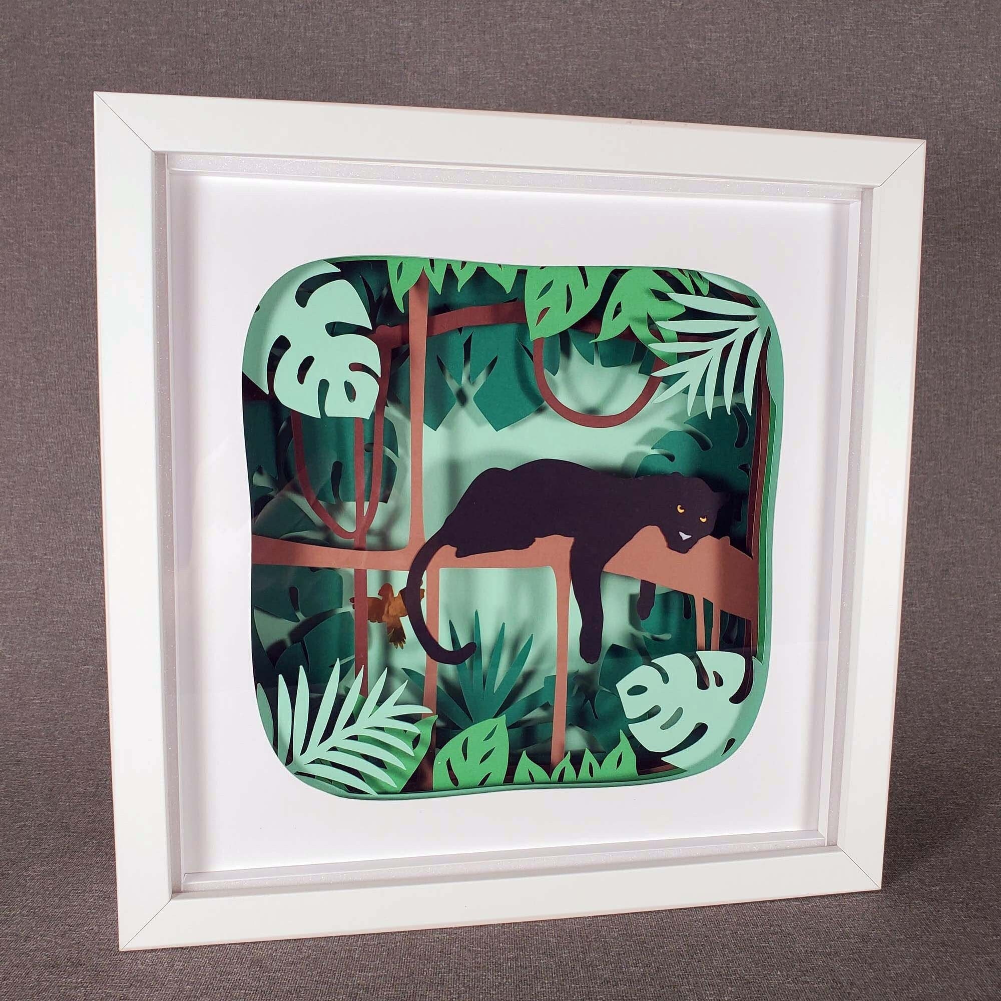 3D light frame, Panther in the Jungle