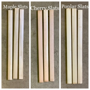 Half Moon/Curved Slats - Kiln Dried/Both sides Smooth (Maple, Cherry, Poplar)