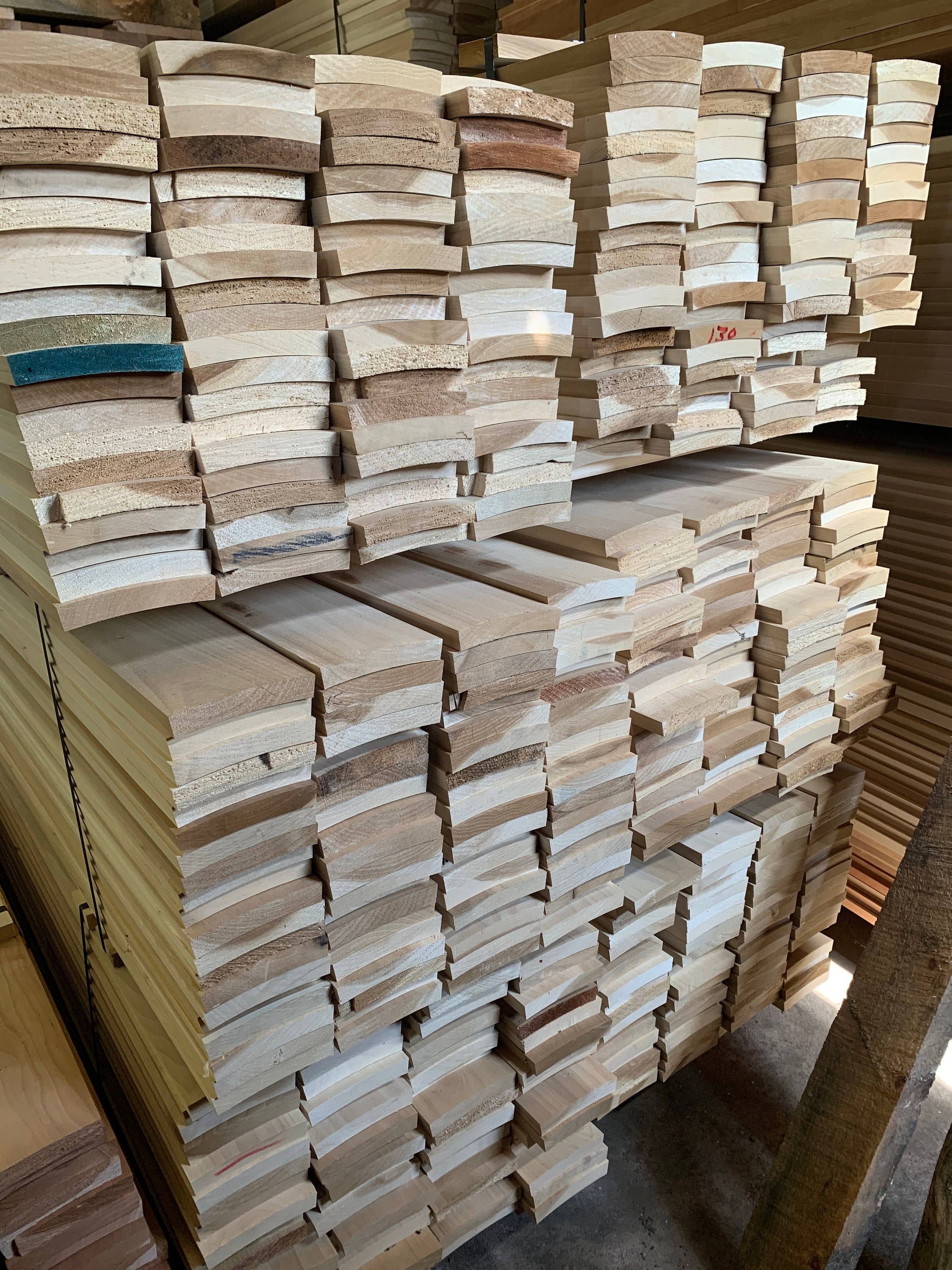 Maple Slats Half Moon/curved Slats - Kiln Dried/both Sides Smooth (maple, Cherry ...
