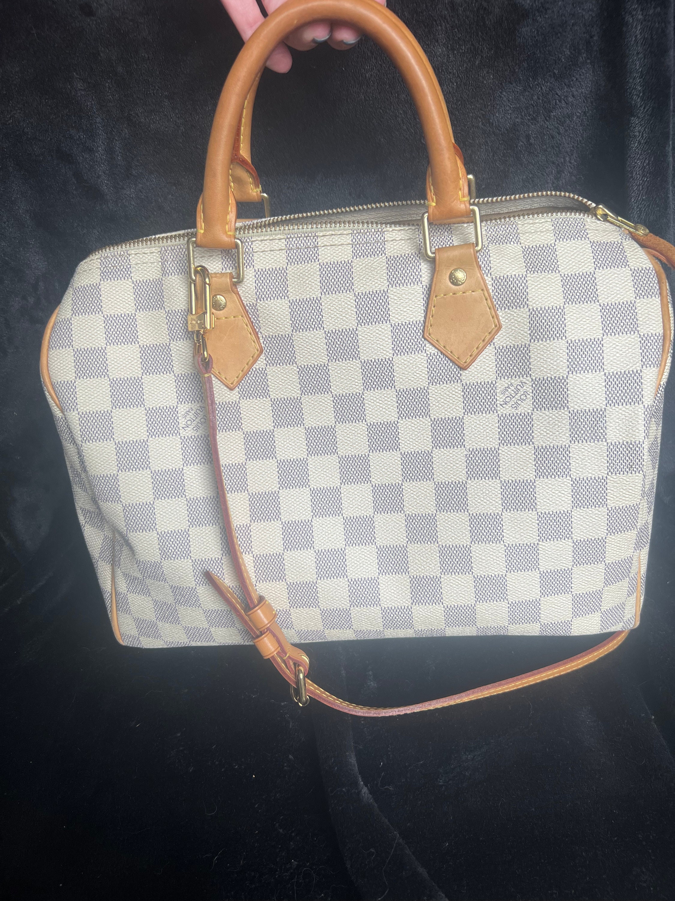 Vintage Louis Vuitton Damier Azul Speedy 30 Bag Handbag 
