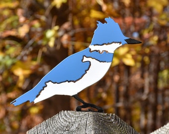 Belted Kingfisher Metal Steel Bird Garden Yard Art - Free Shipping - Great Gift
