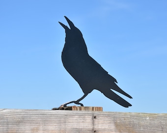 Raven Crow Metal Yard Art - Free Shipping - Great Gift - AA